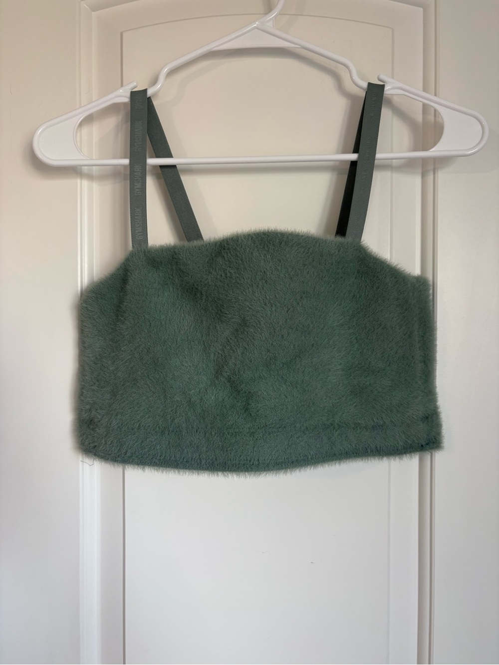 Gymshark x Whitney Simmons Eyelash Knit Bandeau Leaf Green - Size L